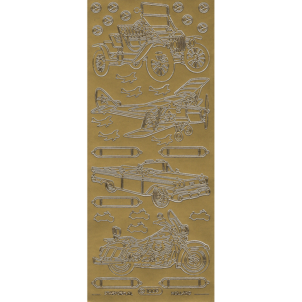 PeelCraft Stickers - Classic Cars & Plane PC1009