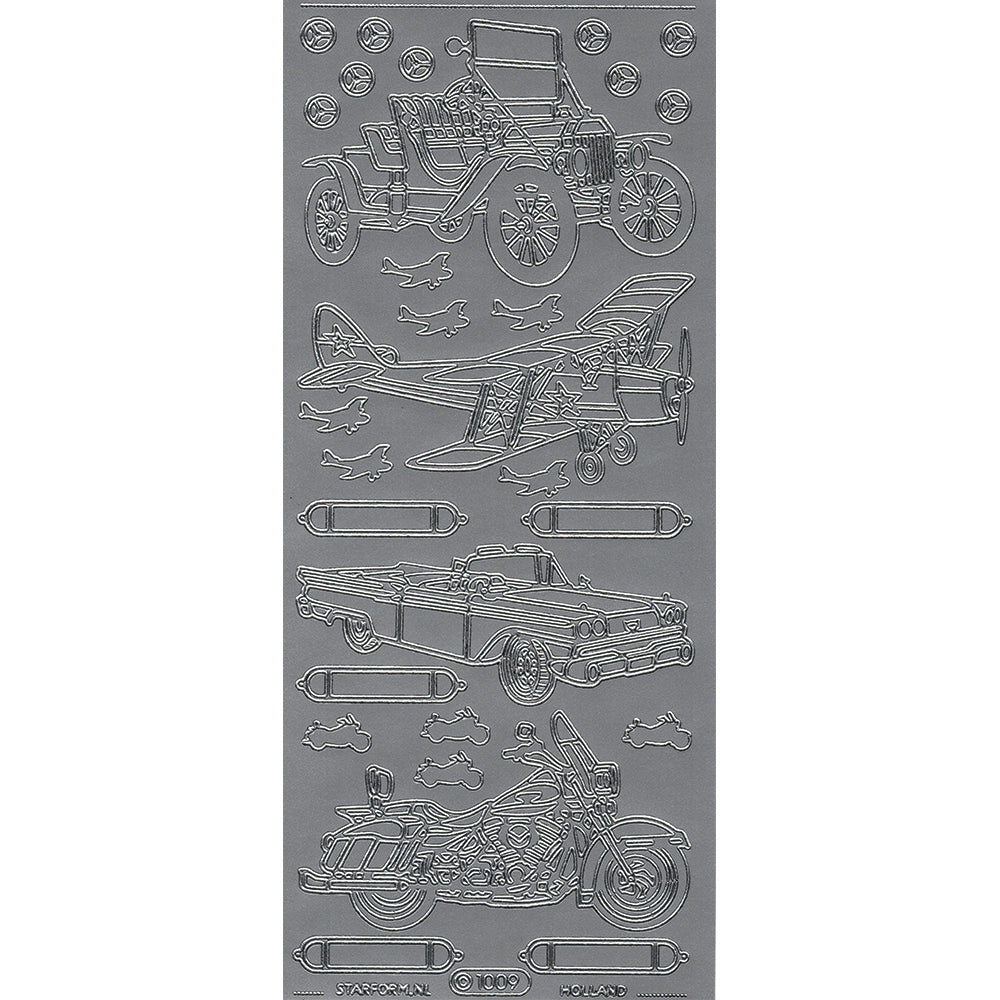 PeelCraft Stickers - Classic Cars & Plane PC1009