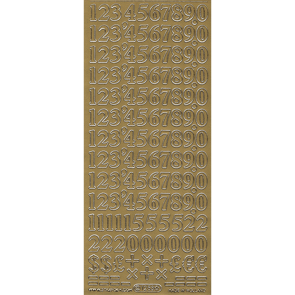 PeelCraft Stickers - Numbers - Basic PC1253