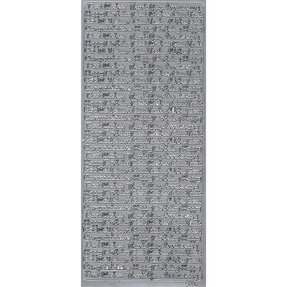 PeelCraft Stickers - Wording -  Mini Greetings Mixed Assortment PC2698