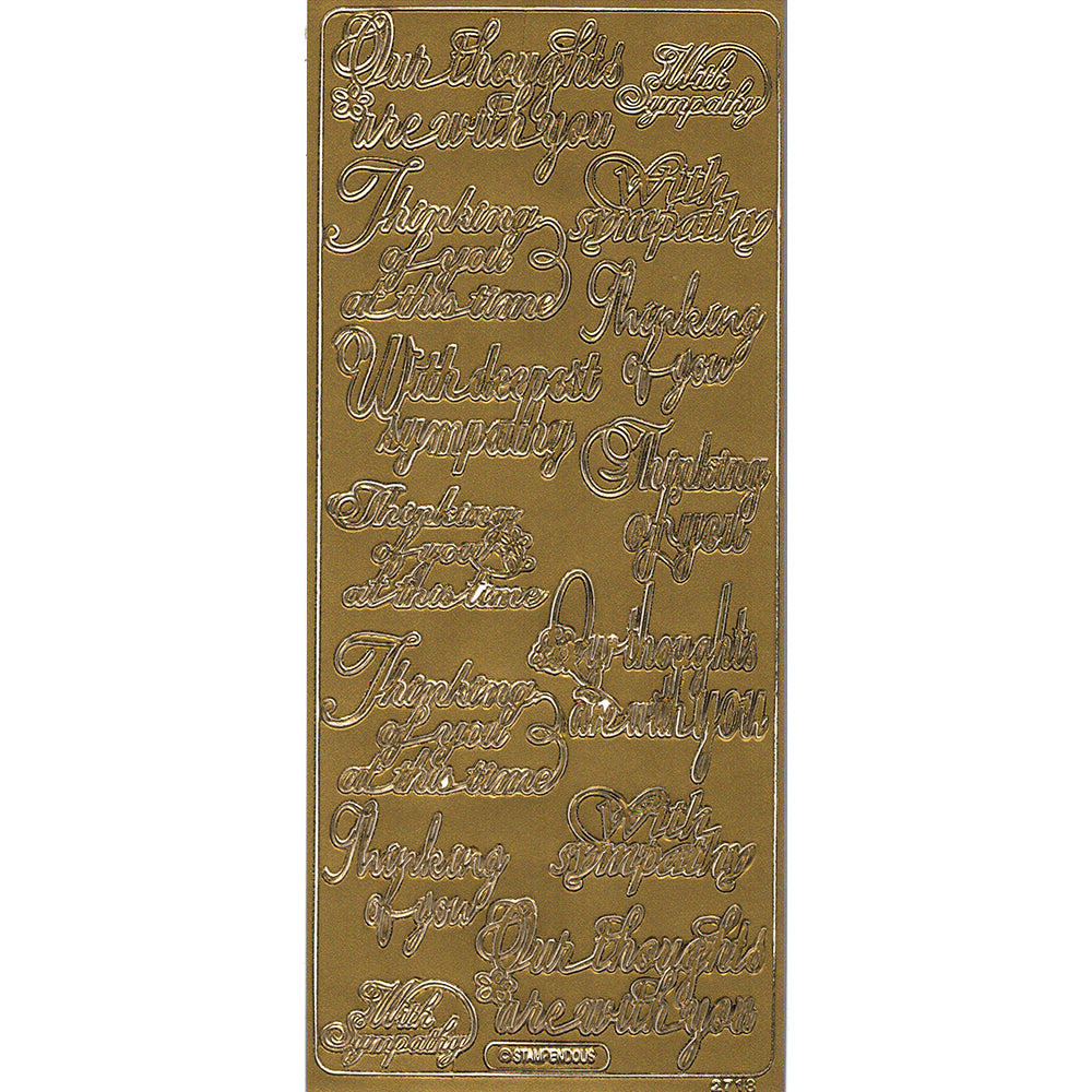 PeelCraft Stickers - Wording -  Ornate With Sympathy PC2718