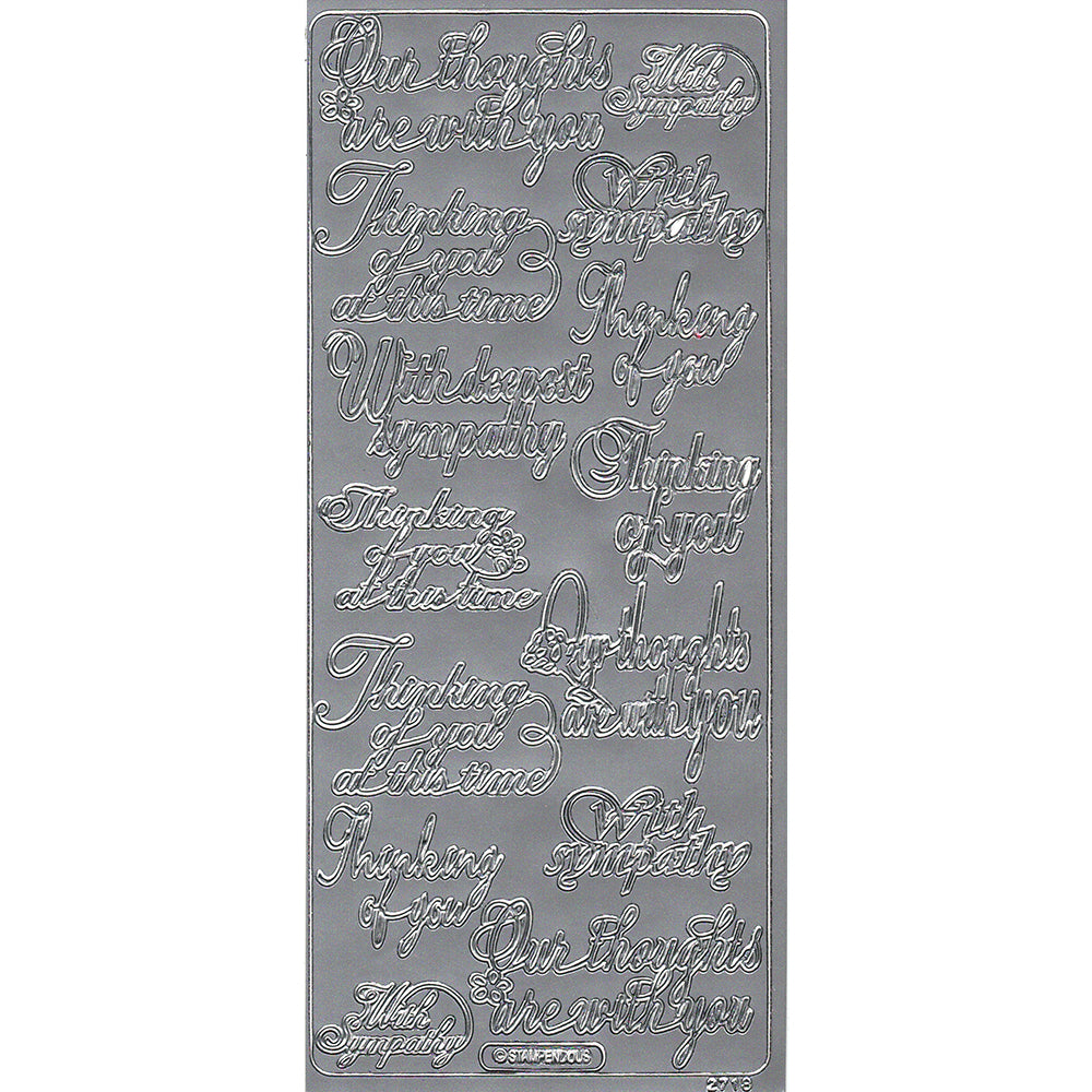 PeelCraft Stickers - Wording -  Ornate With Sympathy PC2718