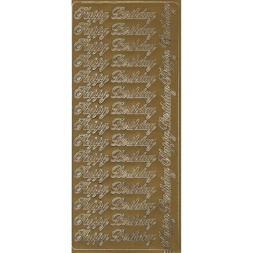 PeelCraft Stickers - Birthday Wording - Happy Birthday Curly Script PC2774