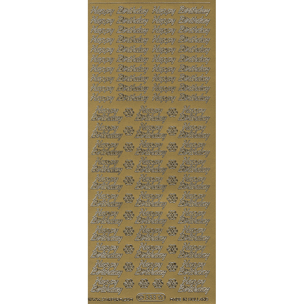 PeelCraft Stickers - Birthday Wording - Happy Birthday Mini PC333