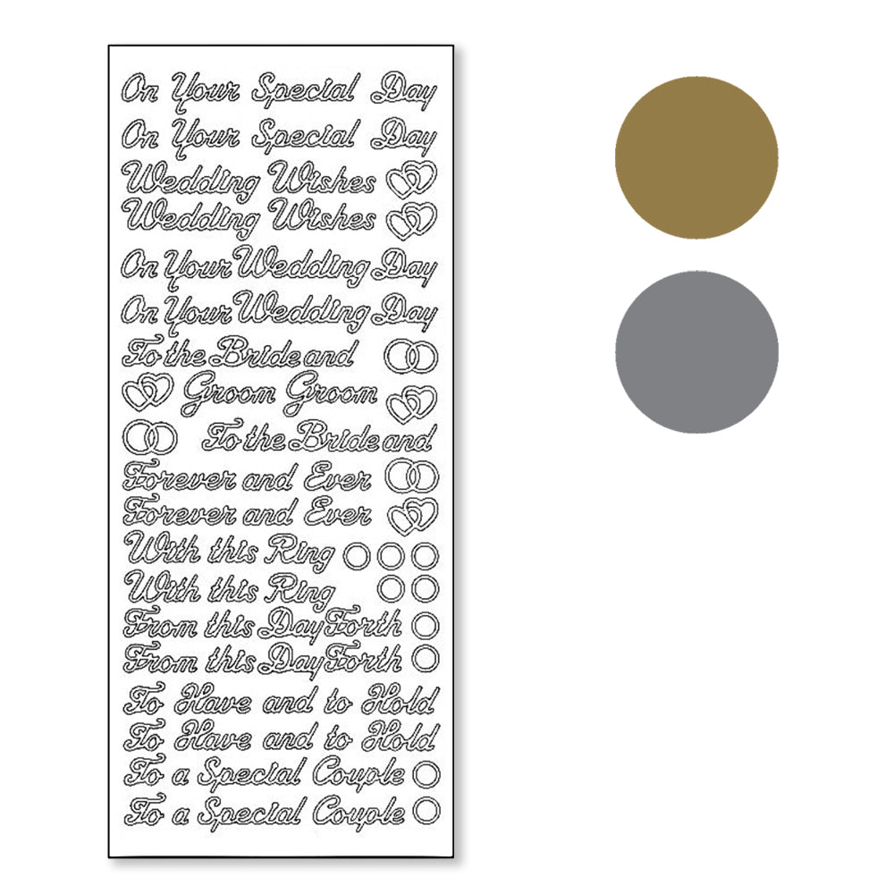 PeelCraft Stickers - Wording - On Your Special Wedding Day PC335