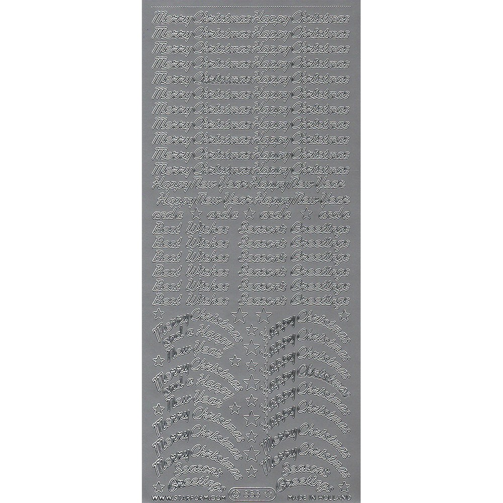 PeelCraft Stickers - Christmas Wording - Mini Christmas Greetings - PC353