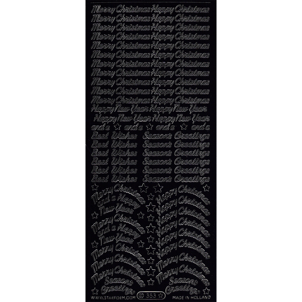 PeelCraft Stickers - Christmas Wording - Mini Christmas Greetings - PC353