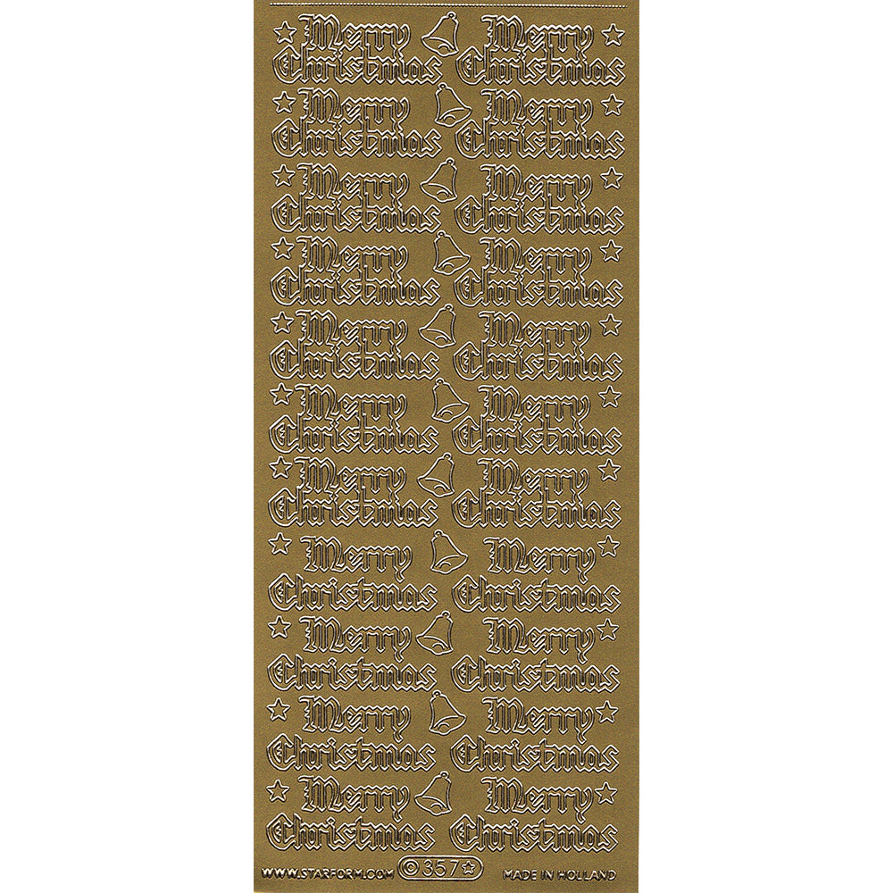 PeelCraft Stickers - Christmas Wording - Merry Christmas Gothic PC357
