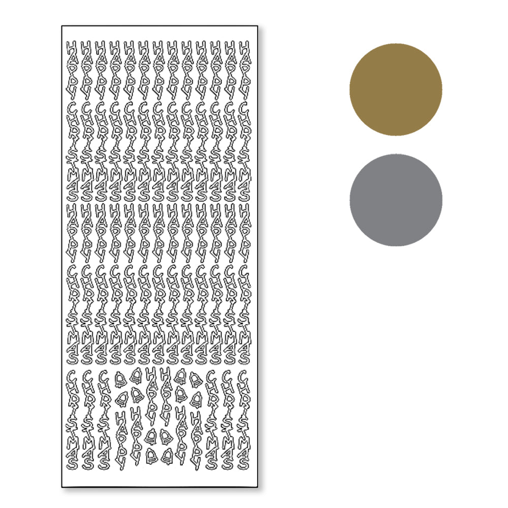 PeelCraft Stickers - Christmas Wording - Happy Christmas Vertical PC367