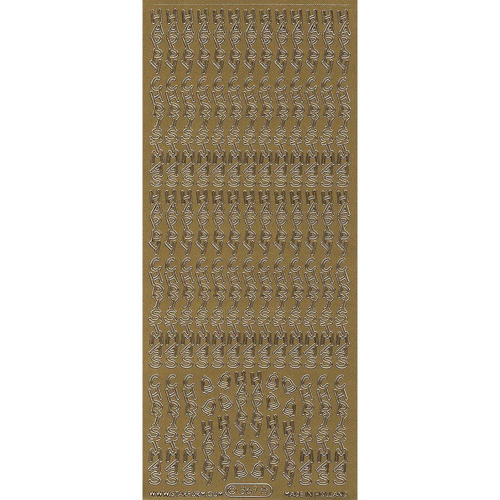 PeelCraft Stickers - Christmas Wording - Happy Christmas Vertical PC367