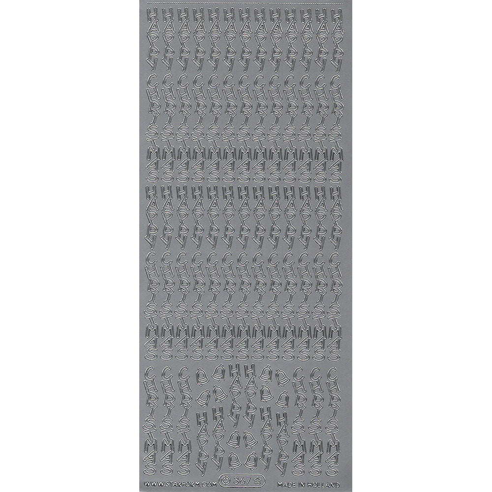 PeelCraft Stickers - Christmas Wording - Happy Christmas Vertical PC367