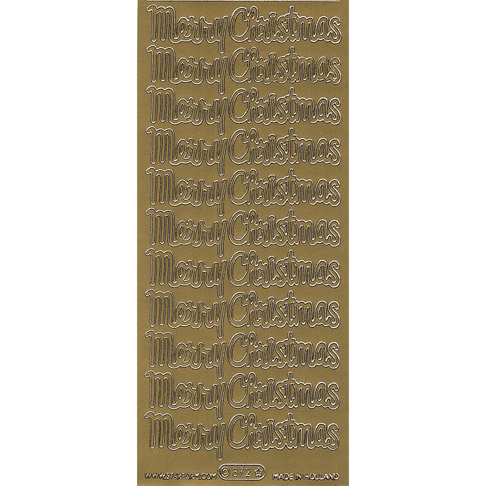 PeelCraft Stickers - Christmas Wording - Merry Christmas Rounded PC372