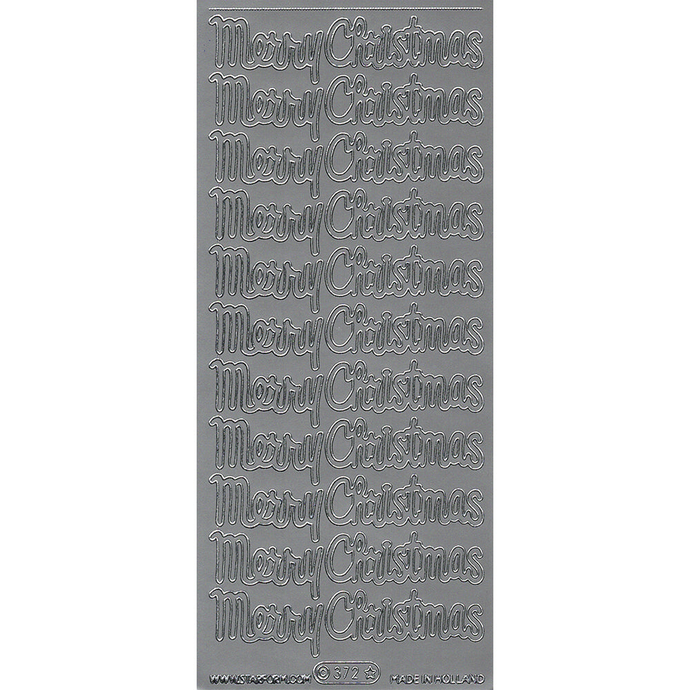 PeelCraft Stickers - Christmas Wording - Merry Christmas Rounded PC372