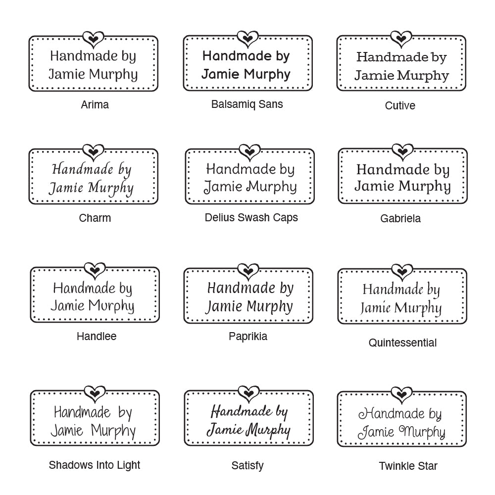 2094 B Floral Frame - Personalised Rubber Stamp