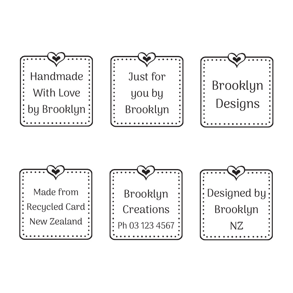 2093 C Floral Frame- Personalised Rubber Stamp