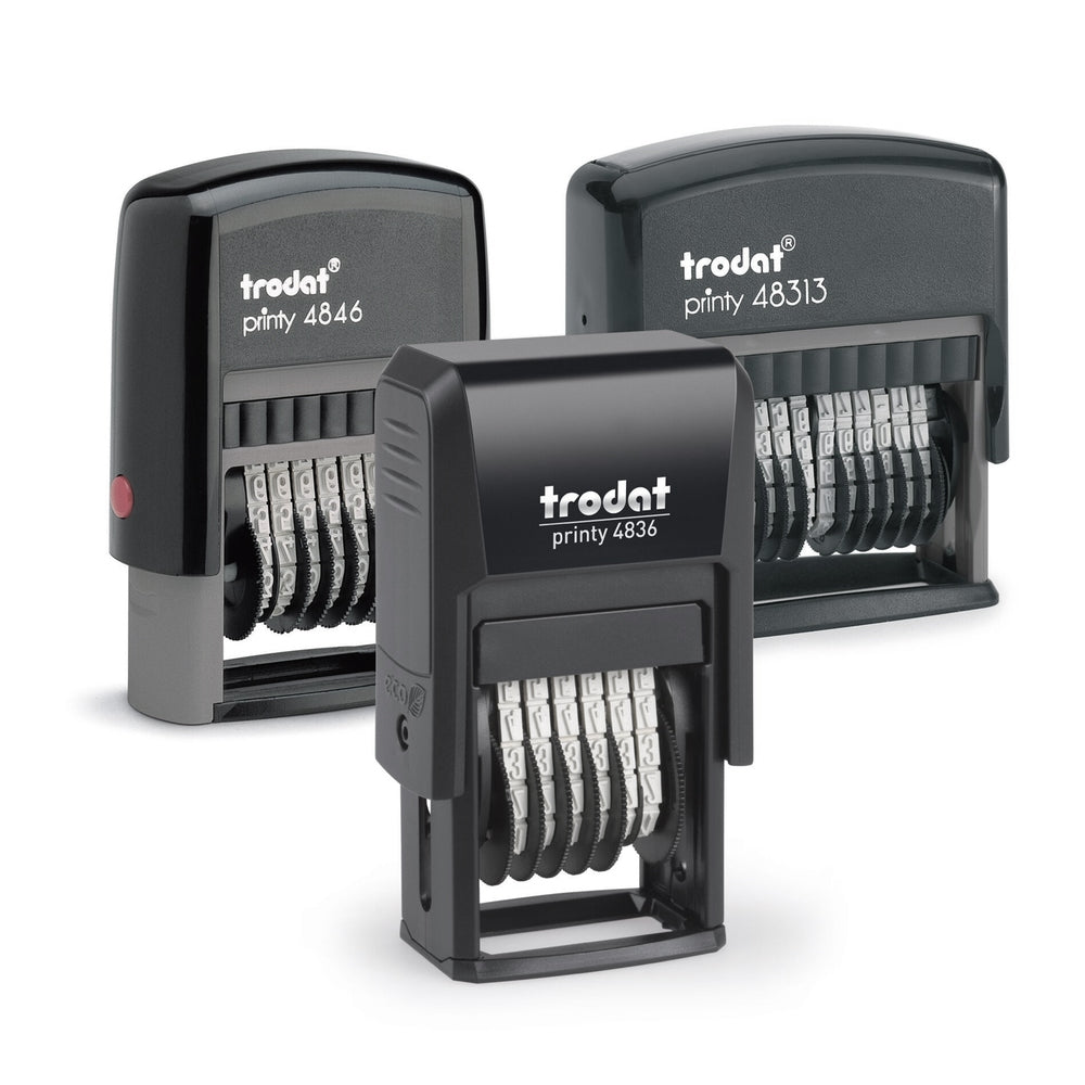 Trodat 4846 Self Inking Number Stamp - 4mm 6 Numbers
