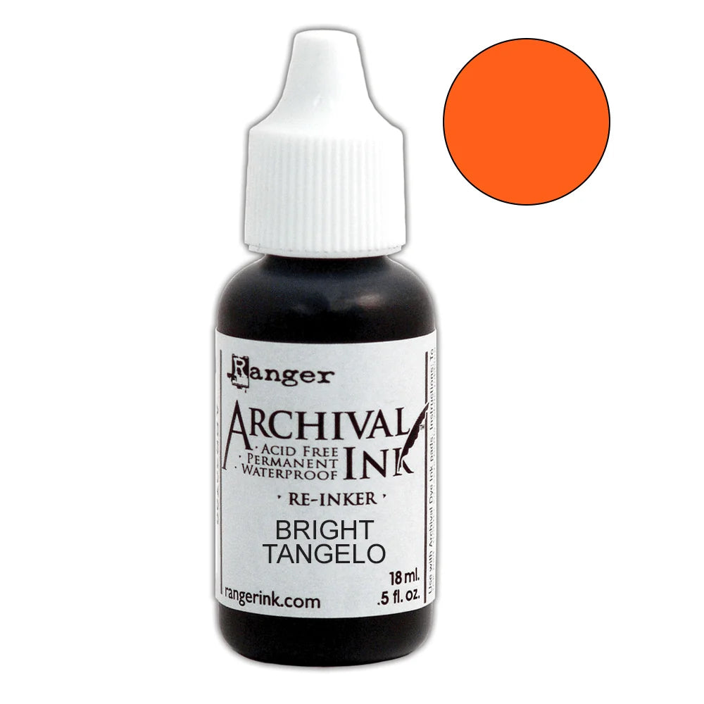 Archival Dye Reinker Bottle - Bright Tangelo