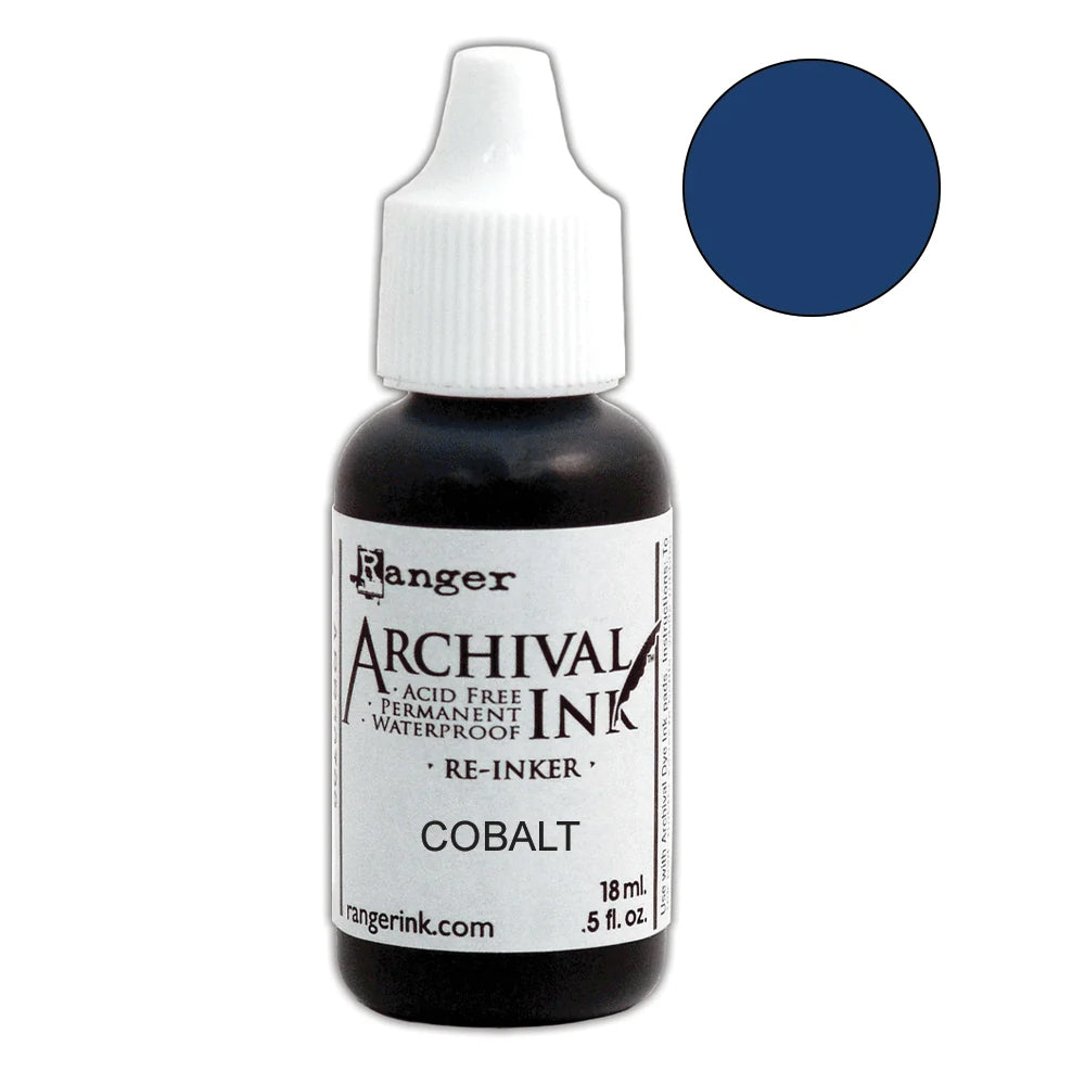 Archival Dye Reinker Bottle - Cobalt