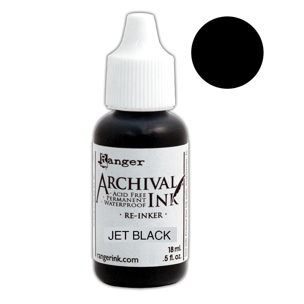 Archival Dye Reinker Bottle - Jet Black