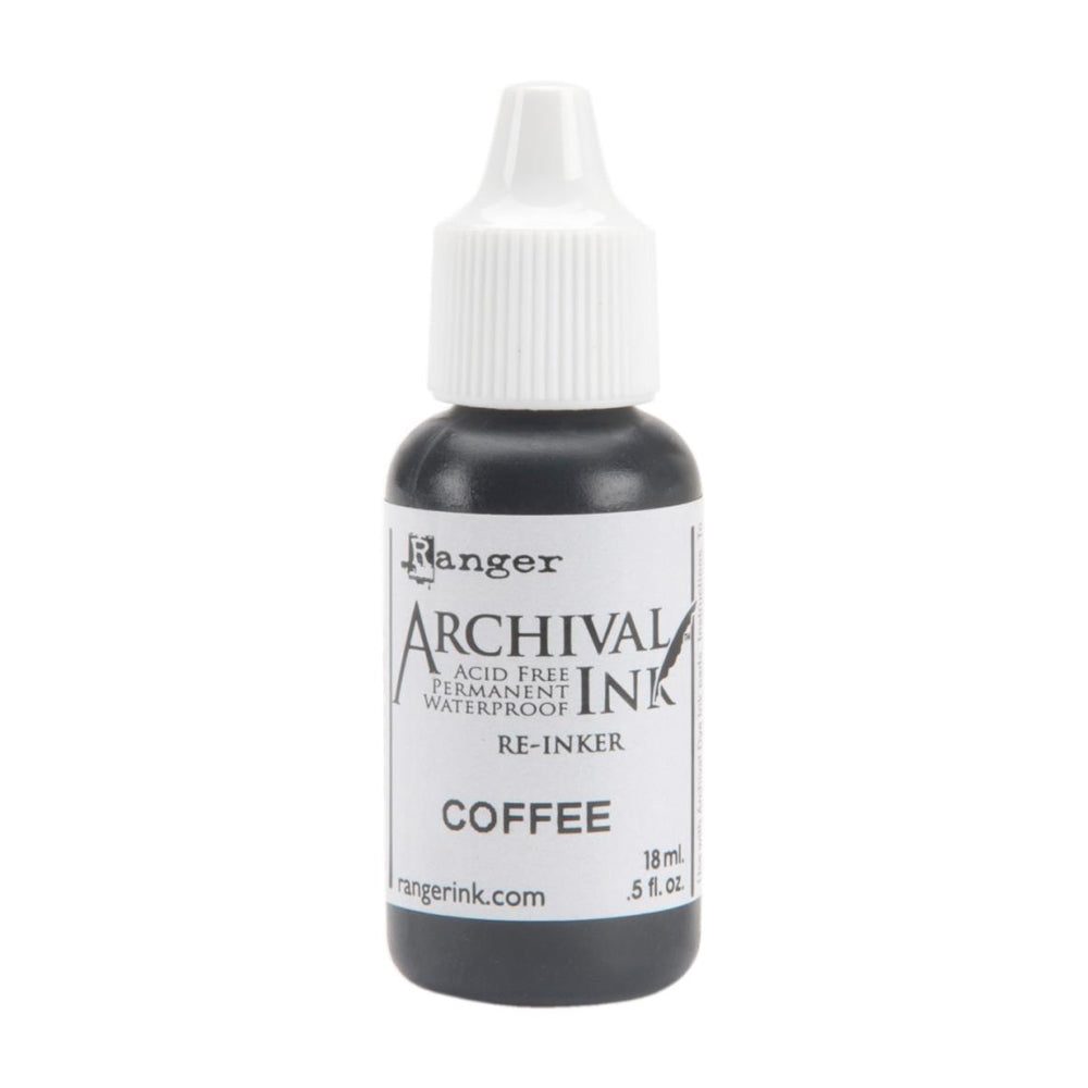 Archival Dye Reinker Bottle - Coffee
