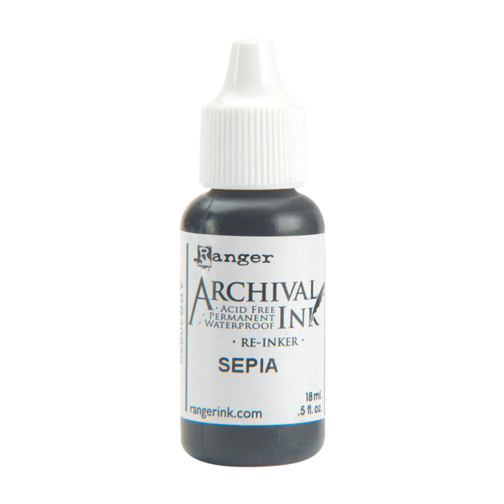 Archival Dye Reinker Bottle - Sepia