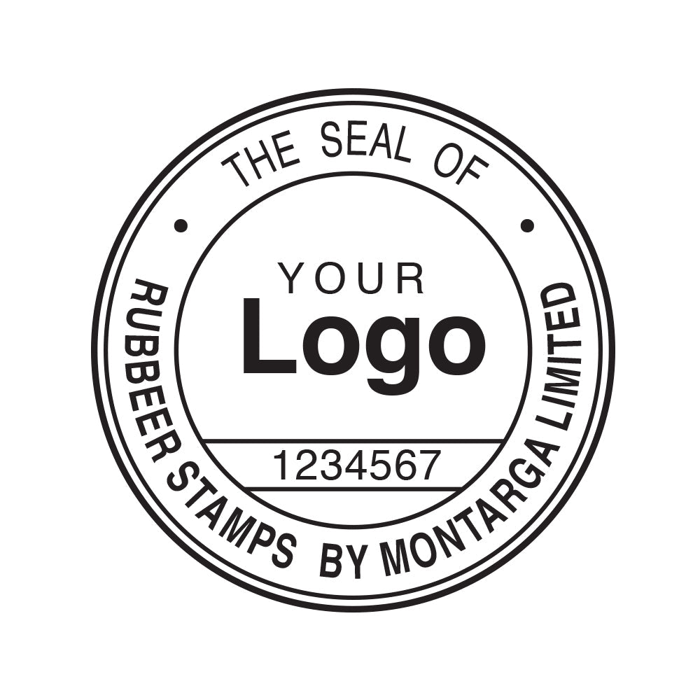 The Seal of - Self Inking Stamp + Logo + Number - 4645