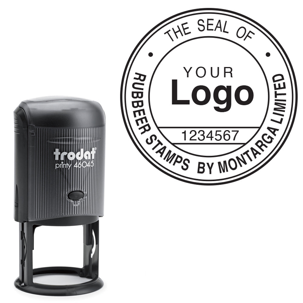 The Seal of - Self Inking Stamp + Logo + Number - 4645