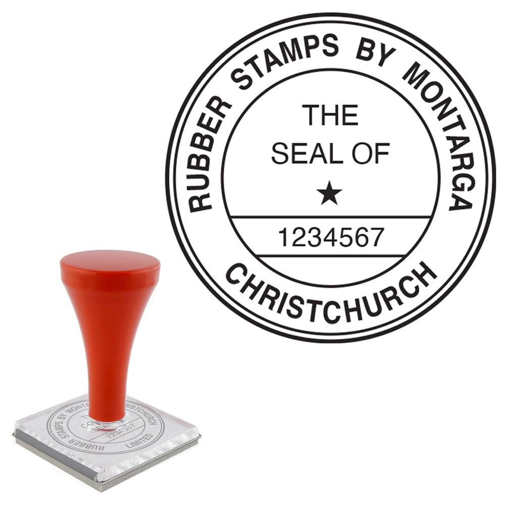 The Seal of - Handle Stamp - Long Title + Number - L15