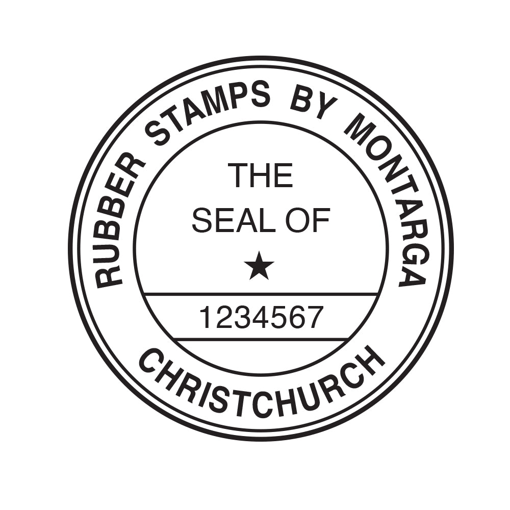 The Seal of - Self Inking Stamp - Long Title + Number - 4645