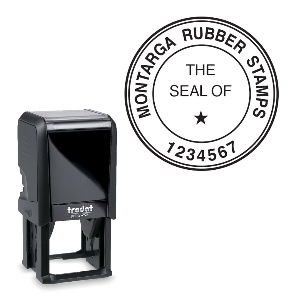 The Seal of - Self Inking Stamp + Number - 4924