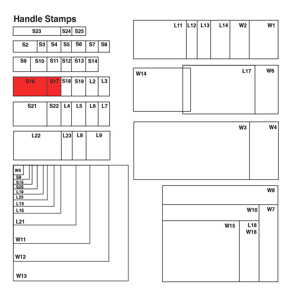 S17 Vue Stamp - Custom Handle Stamp 20 x 50mm