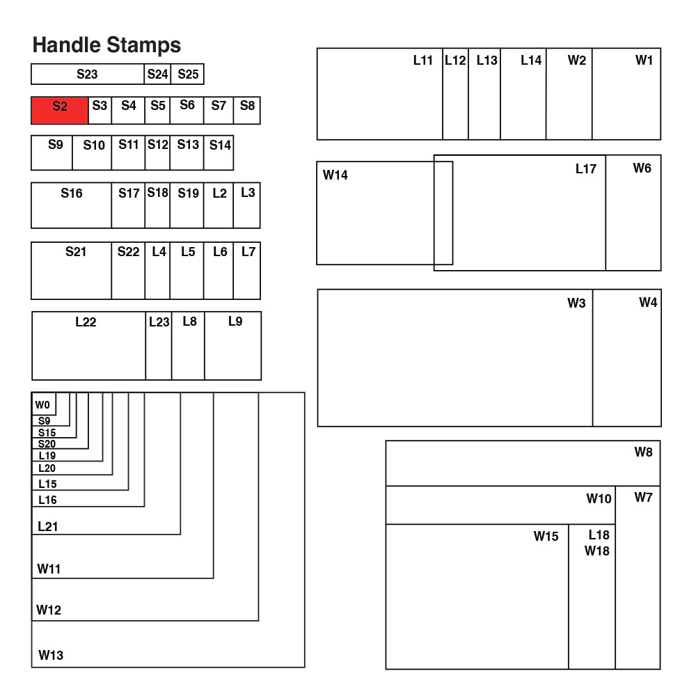 S2 Vue Stamp - Custom Handle Stamp 12 x 25mm