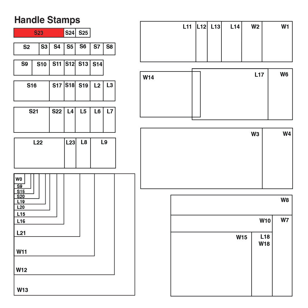 S23 Vue Stamp - Custom Handle Stamp 09 x 50mm