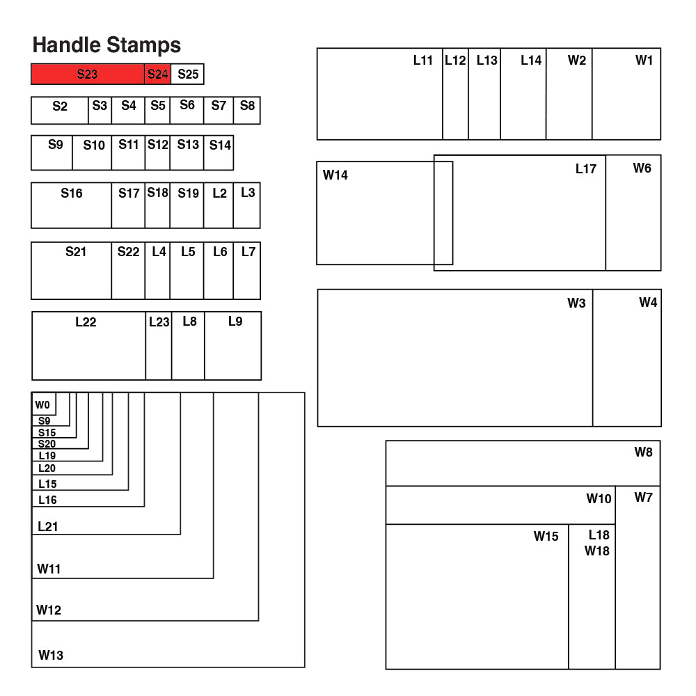 S24 Vue Stamp - Custom Handle Stamp 09 x 60mm