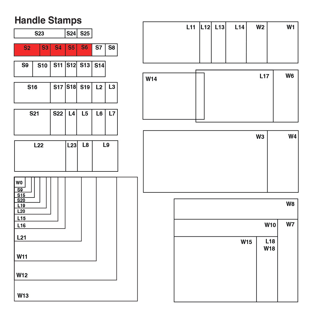 S6 Vue Stamp - Custom Handle Stamp 12 x 75mm