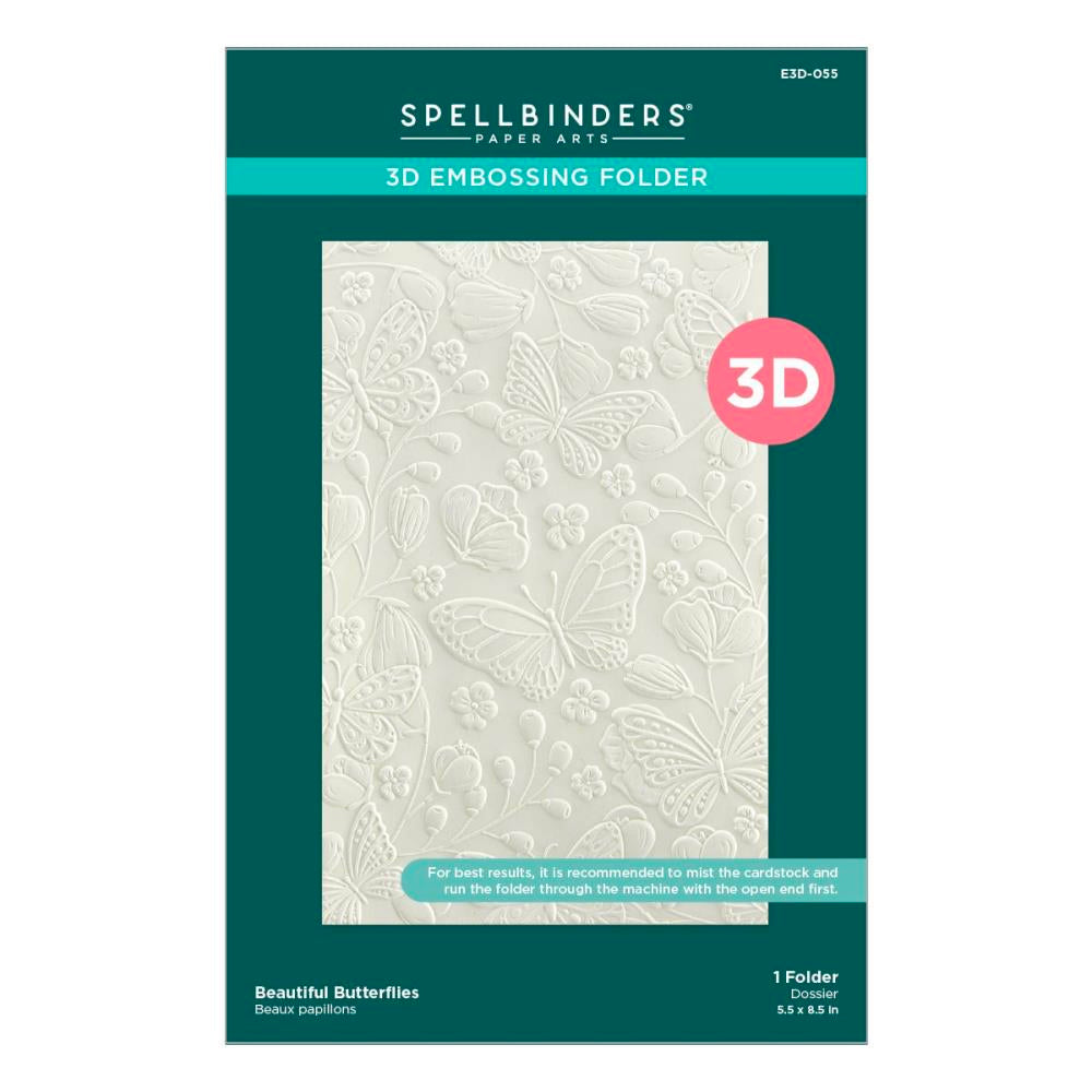 Spellbinders 3D Embossing Folder - Beautiful Butterflies E3D055
