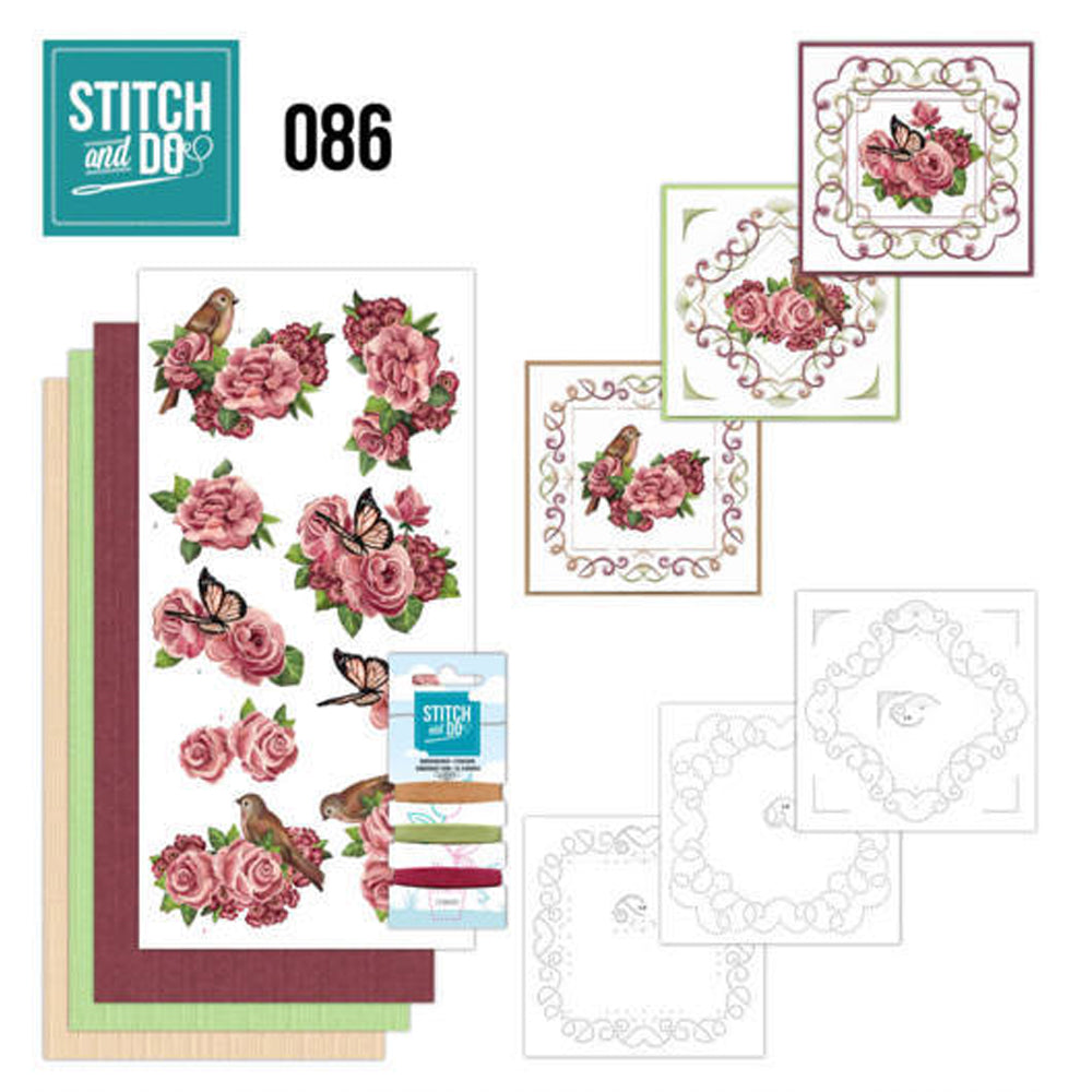 Stitch and Do Kit - 86 Birds and Roses