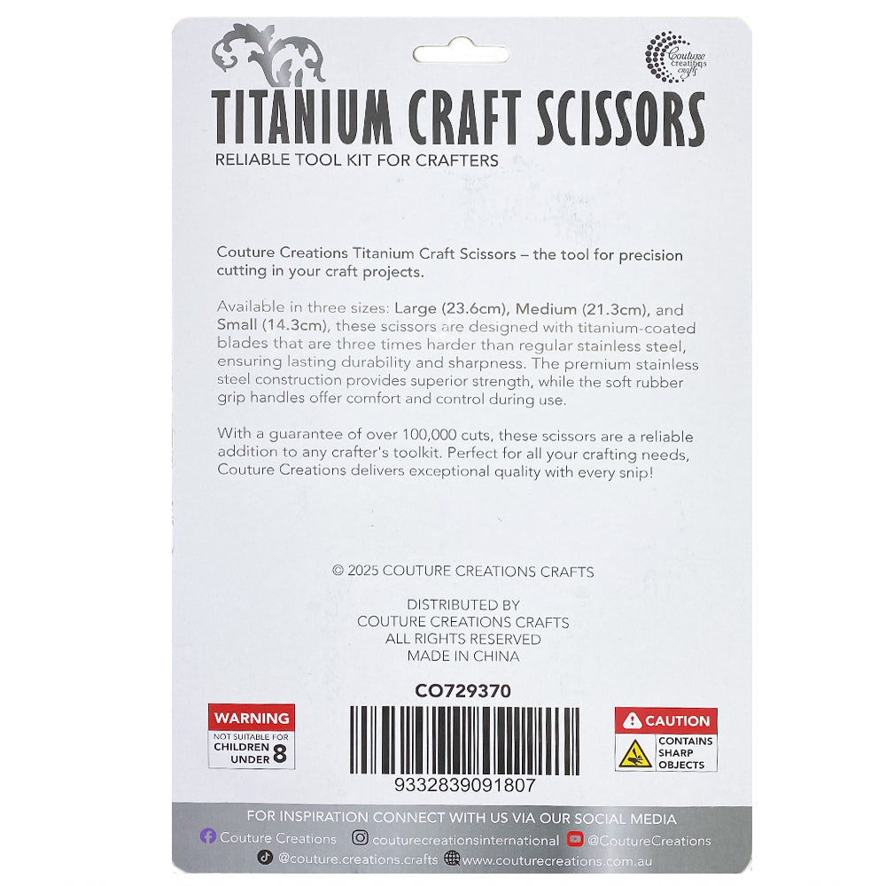 Couture Creations Titanium Scissors - Set of Three