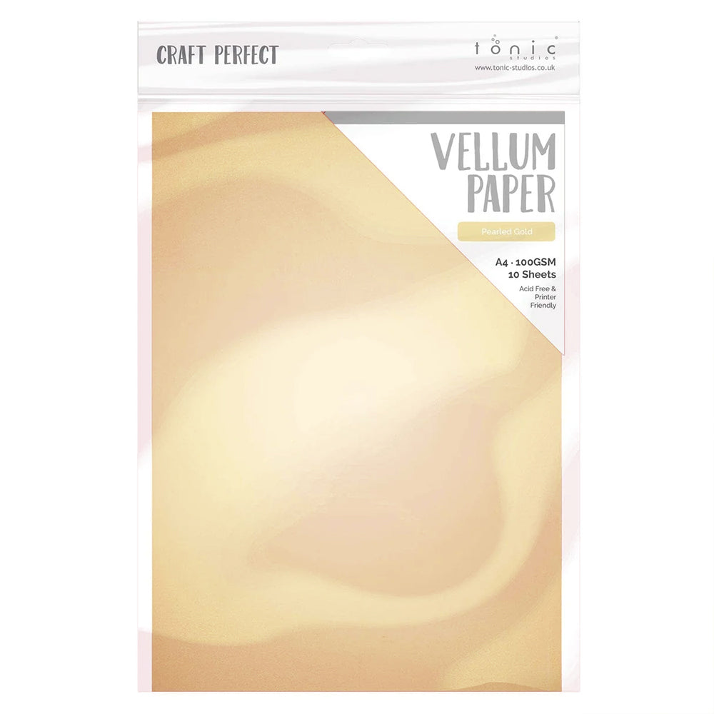 Tonic Studios Vellum Paper - Pearled Gold 9999E