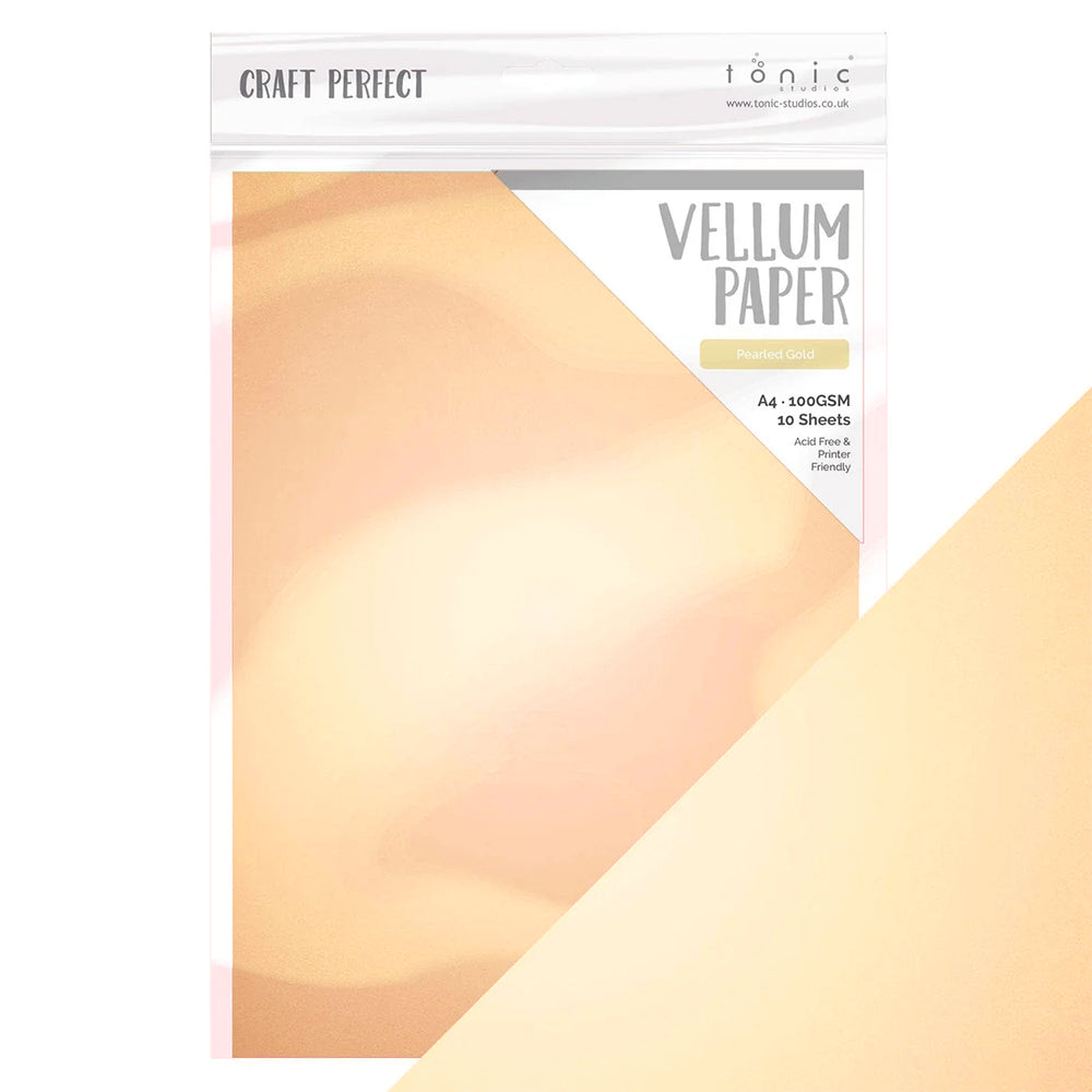 Tonic Studios Vellum Paper - Pearled Gold 9999E