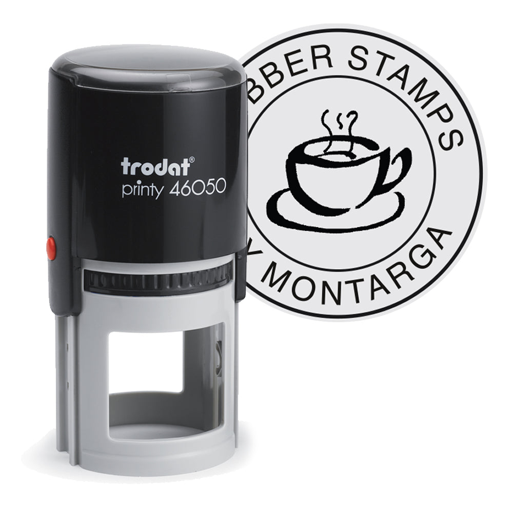 Trodat printy 46050 custom self inking rubber stamp front side 50mm size