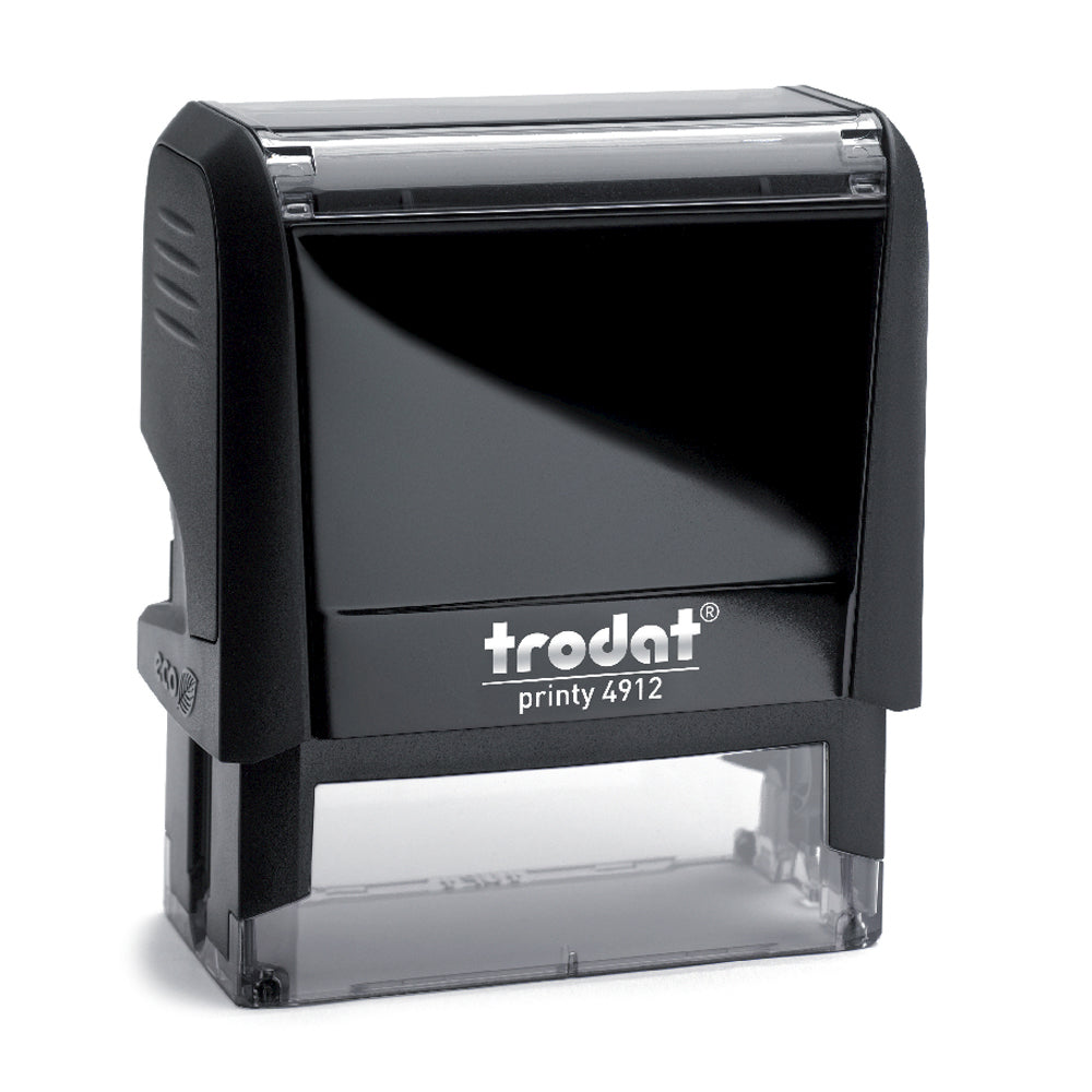 Trodat 4912 - Custom Self Inking Rubber Stamp Front view 16 x 46mm size