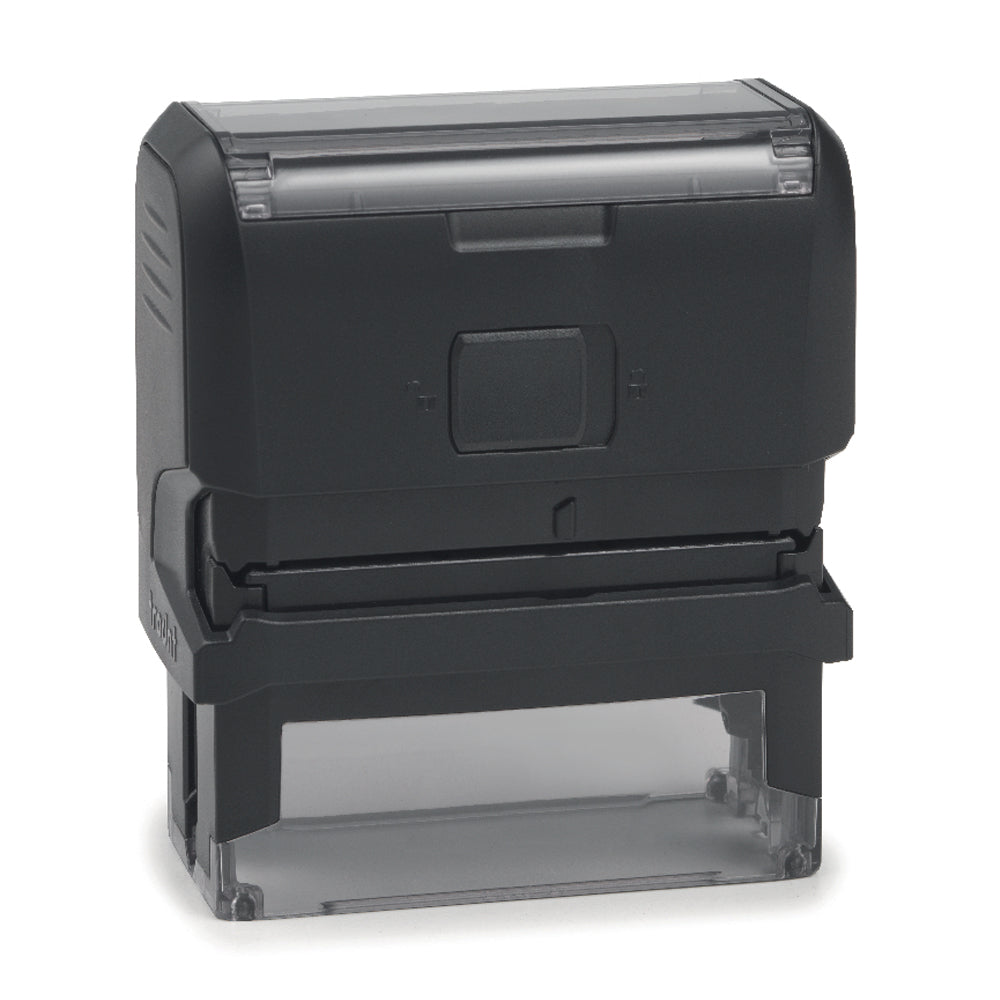 Trodat 4913 - Custom Self Inking Rubber Stamp Back view 22 x 58mm size