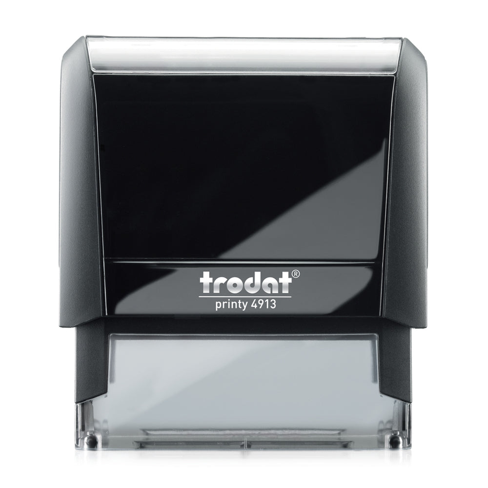 Trodat 4913 - Custom Self Inking Rubber Stamp Front view 22 x 58mm size