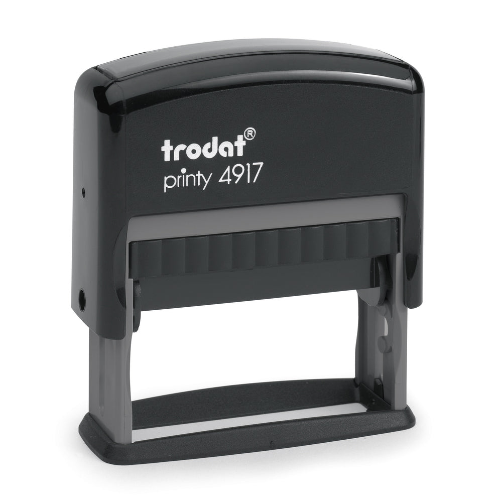 Trodat 4917 - Custom Self Inking Rubber Stamp Front View 10 x 50mm size