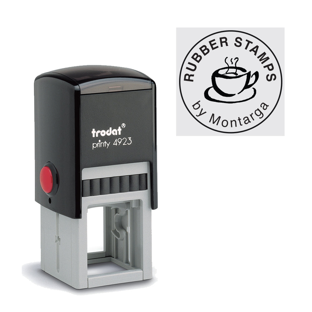 Trodat 4923 - Custom Self Inking Rubber Stamp Front view 30mm size