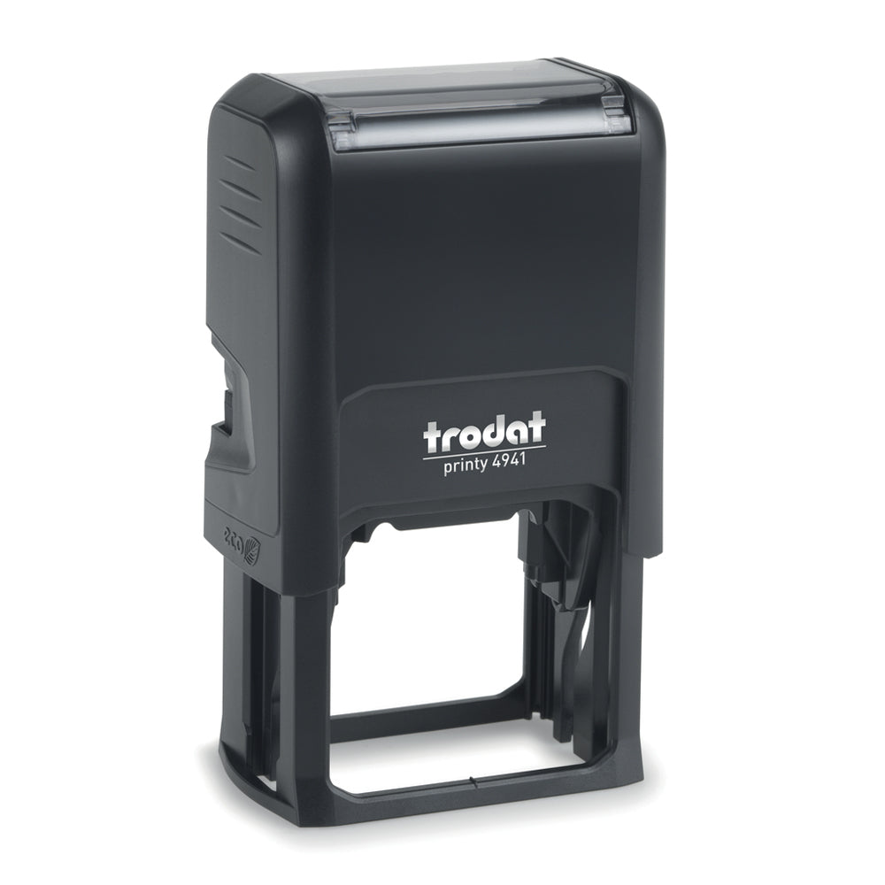 Trodat 4941 - Custom Self Inking Rubber Stamp Front view 24 x 41mm size