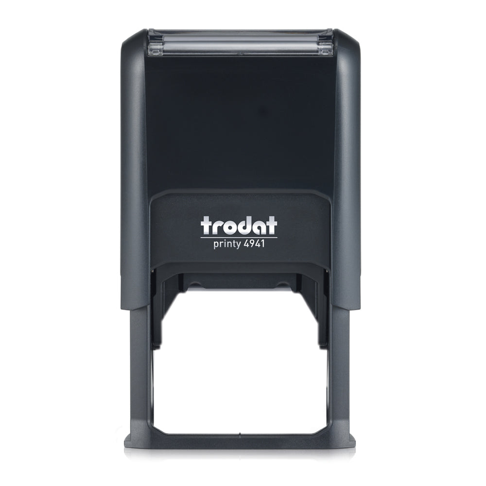 Trodat 4941 - Custom Self Inking Rubber Stamp Front view 24 x 41mm size