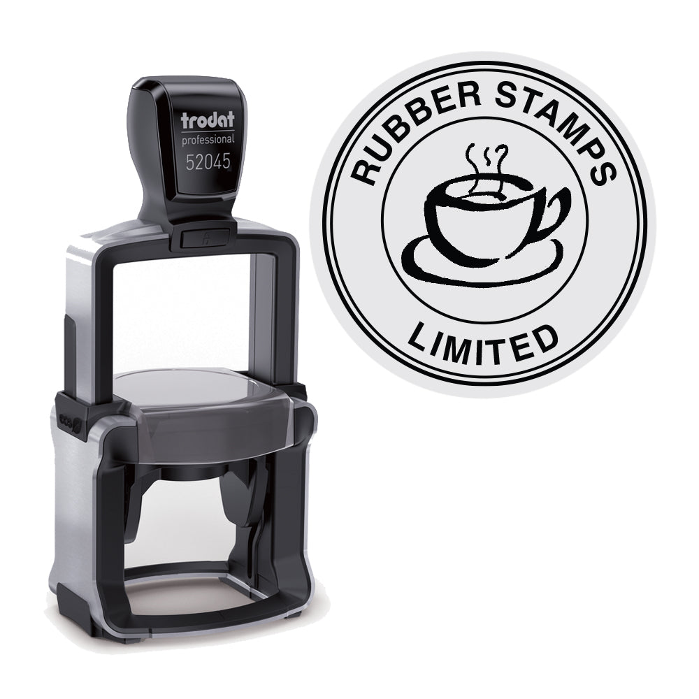 Trodat Professional 52045 - Custom Round Self Inking Rubber Stamp front view 45mm size
