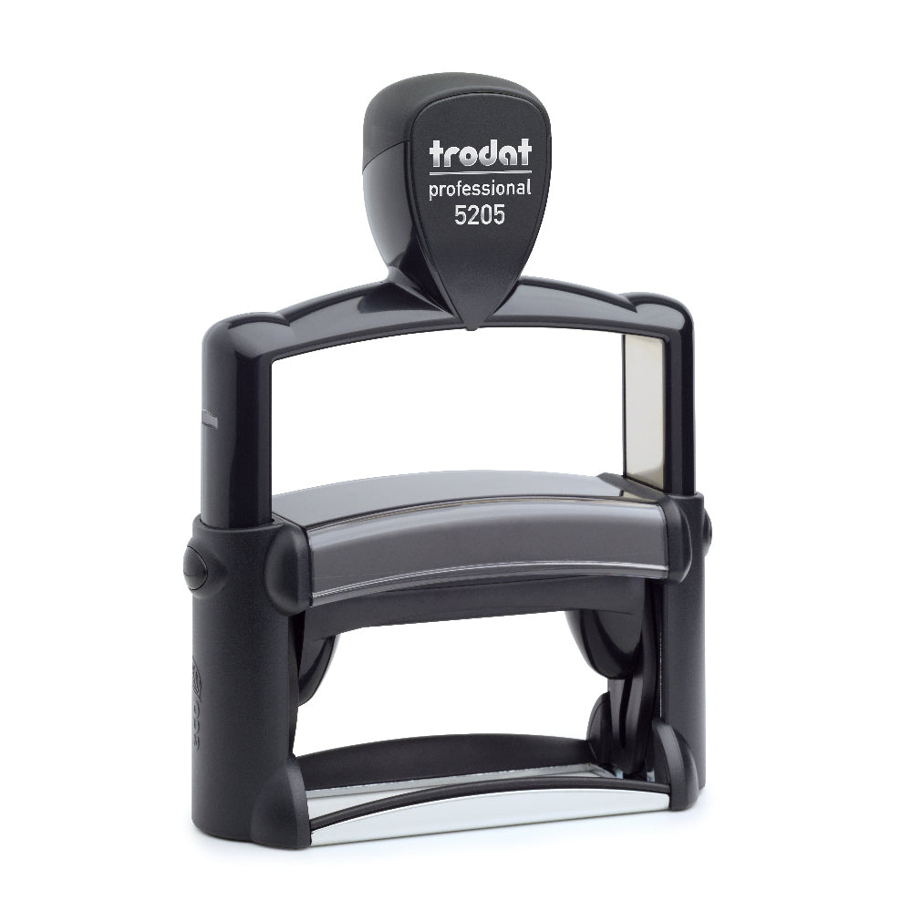 Trodat Professional 5205 - Custom Self Inking Rubber Stamp Front View- 24 x 68mm size